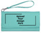 Ladies Leatherette Wallet - Laser Engraved - Teal (Upload Your Own)