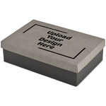 Gift Box w/ Engraved Leather Lid - Large (Upload Your Own)