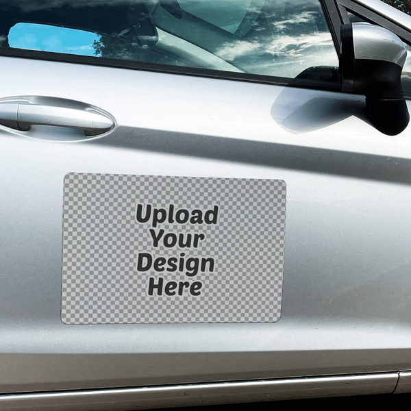 Upload Your Own Large Rectangle Car Magnets- In Context