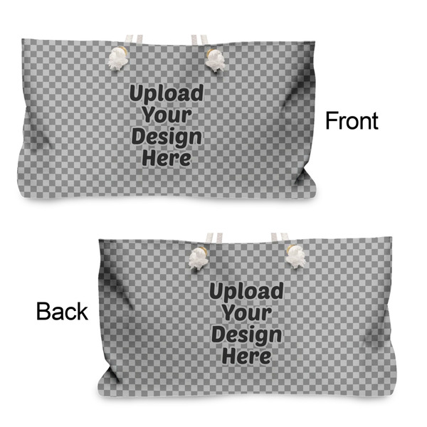 Upload Your Own Large Rope Tote - From & Back View