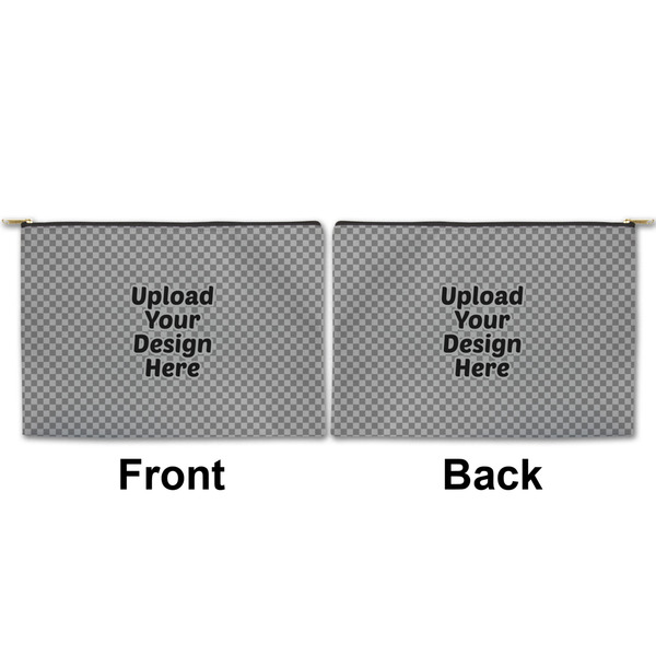 Upload Your Own Large Zipper Pouch Approval (Front and Back)