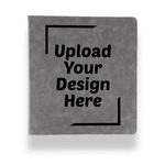 Leather Binder - 1" - Grey (Upload Your Own)