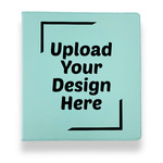 Leather Binder - 1" - Teal (Upload Your Own)