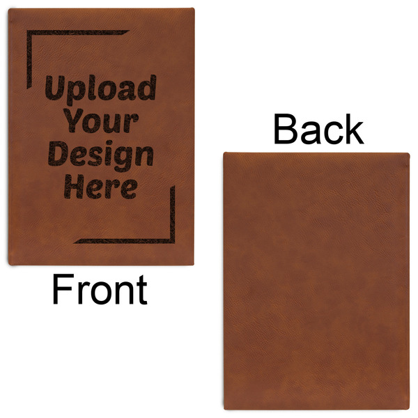 Upload Your Own Leatherette Journal - Large - Single Sided - Front & Back View