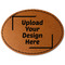 Faux Leather Iron On Patch - Oval (Upload Your Own)