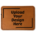 Faux Leather Iron On Patch - Rectangle (Upload Your Own)