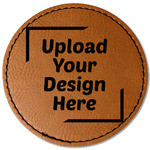 Faux Leather Iron On Patch - Round (Upload Your Own)