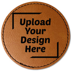 Faux Leather Iron On Patch - Round (Upload Your Own)