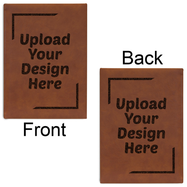 Upload Your Own Leatherette Sketchbooks - Large - Double Sided - Front & Back View