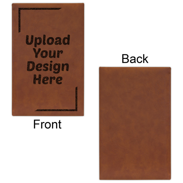 Upload Your Own Leatherette Sketchbooks - Small - Single Sided - Front & Back View