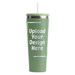 RTIC Everyday Tumbler with Straw - 28oz - Light Green - Double-Sided (Upload Your Own)