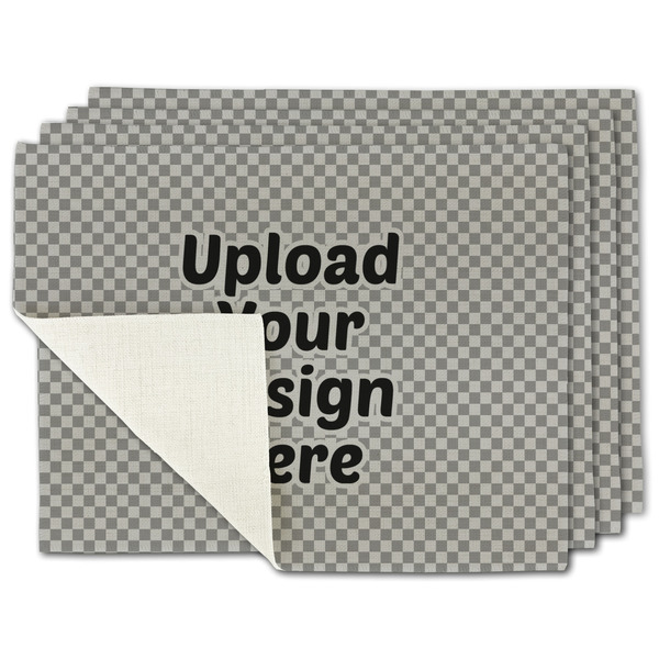 Custom Single-Sided Linen Placemats - Set of 4 (Upload Your Own)