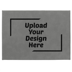 Gift Box w/ Engraved Leather Lid - Medium (Upload Your Own)