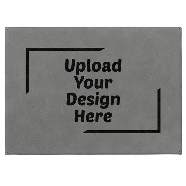 Upload Your Own Medium Gift Box with Engraved Leather Lid - Approval