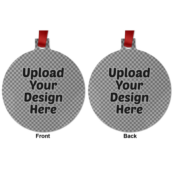 Upload Your Own Metal Ball Ornament - Front and Back