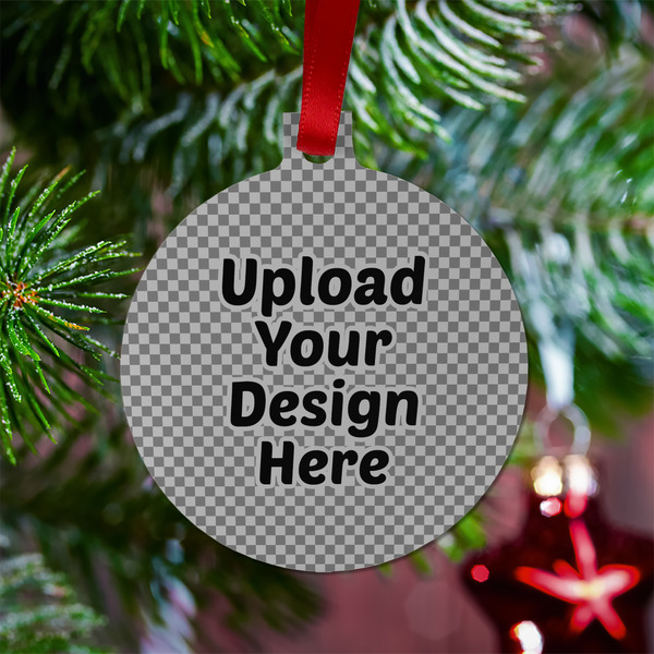Upload Your Own Metal Ball Ornament - Lifestyle
