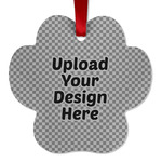 Metal Paw Ornament - Double-Sided (Upload Your Own)