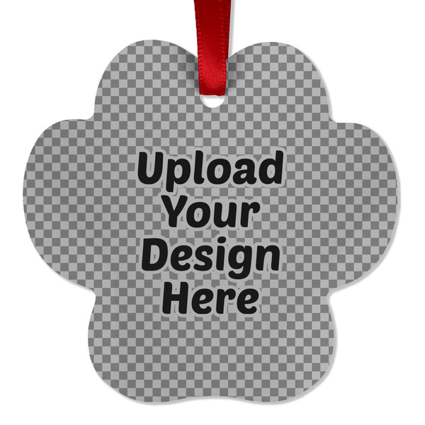 Upload Your Own Metal Paw Ornament - Front