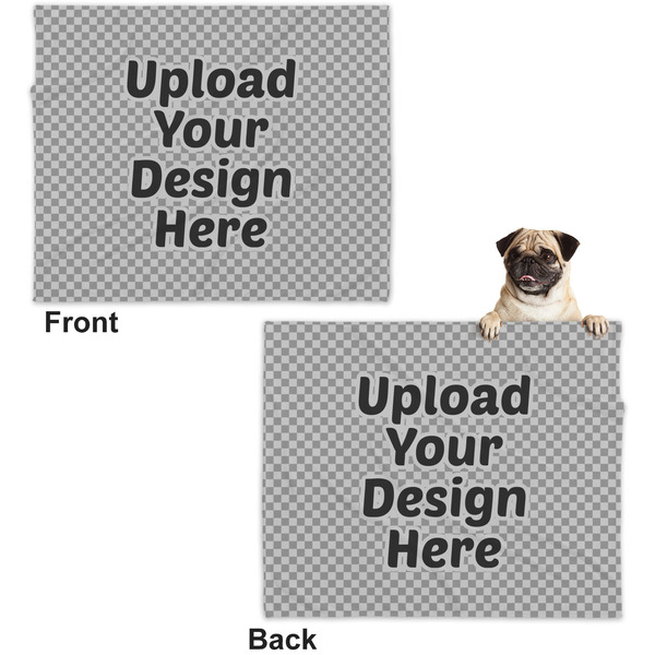 Upload Your Own Microfleece Dog Blanket - Large- Front & Back