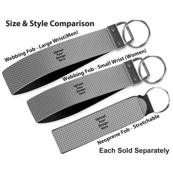 Upload Your Own Multiple Key Ring comparison sizes