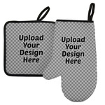 Left Oven Mitt & Pot Holder Set (Upload Your Own)