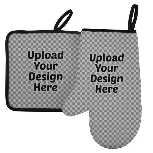 Custom Left Oven Mitt & Pot Holder Set (Upload Your Own)