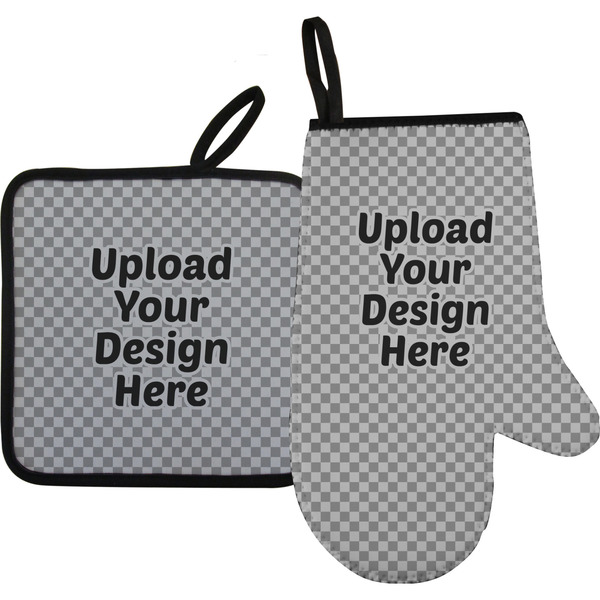 Custom Right Oven Mitt & Pot Holder Set (Upload Your Own)
