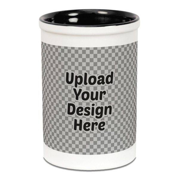 Custom Ceramic Pencil Holders - Black (Upload Your Own)