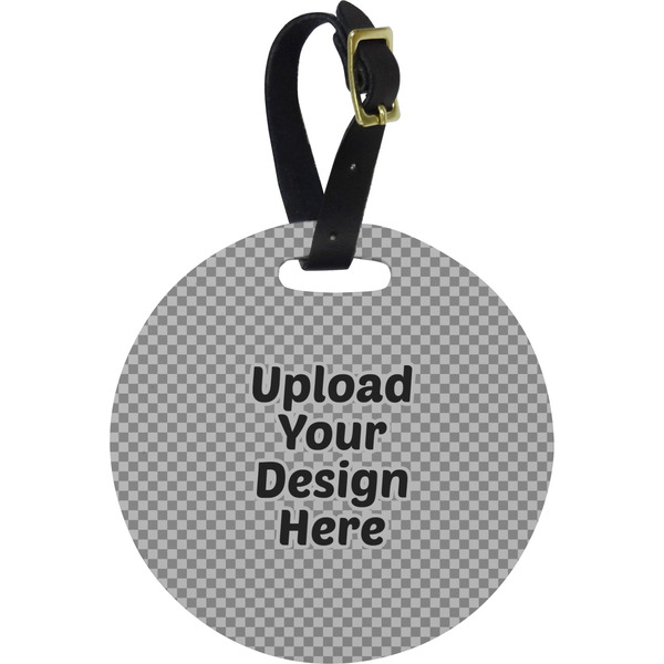 Custom Plastic Luggage Tag - Round (Upload Your Own)