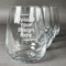 Stemless Wine Glasses - Laser Engraved- Set of 4 (Upload Your Own)