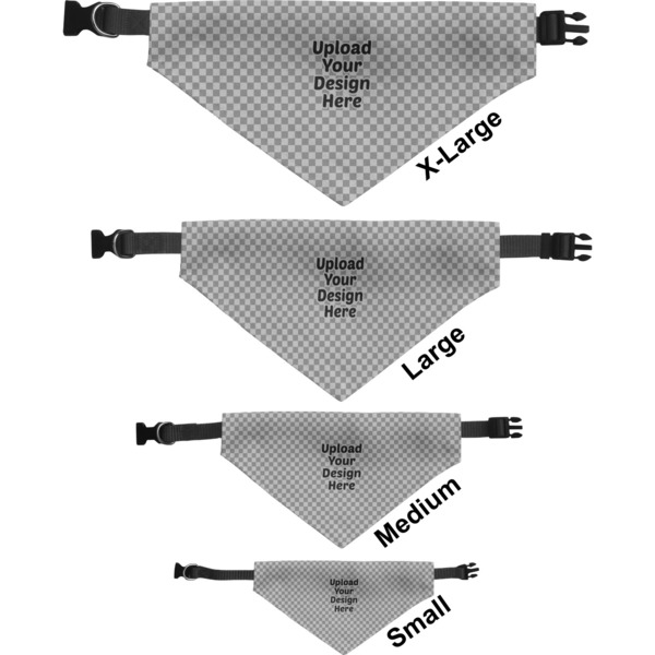 Upload Your Own Pet Bandana Sizes
