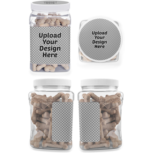 Upload Your Own Pet Treat Jar - Multiple Angles