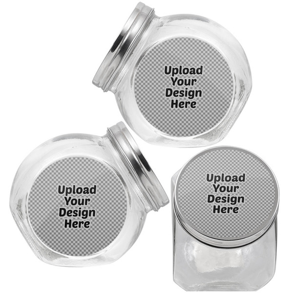 Upload Your Own Puppy Treat Jar - Top Left Right