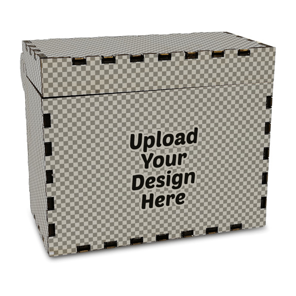 Custom Wood Recipe Box - Full Color Print (Upload Your Own)