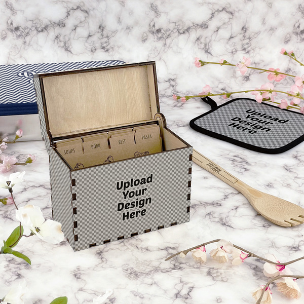 Upload Your Own Recipe Box - Full Color - In Context