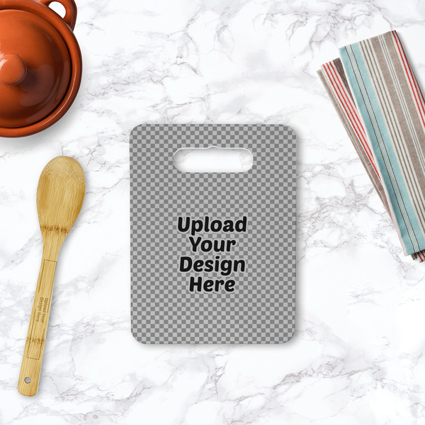 Upload Your Own Rectangle Trivet with Handle - LIFESTYLE
