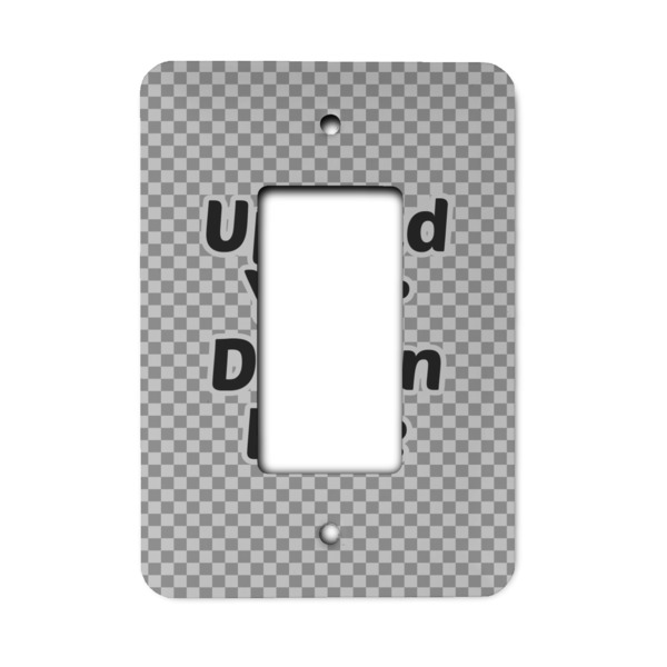 Custom Rocker Style Light Switch Cover - Single Switch (Upload Your Own)