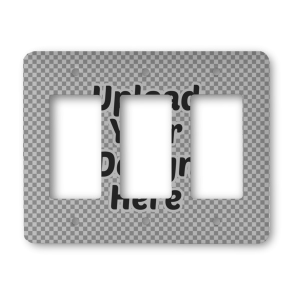 Custom Rocker Style Light Switch Cover - Three Switch (Upload Your Own)