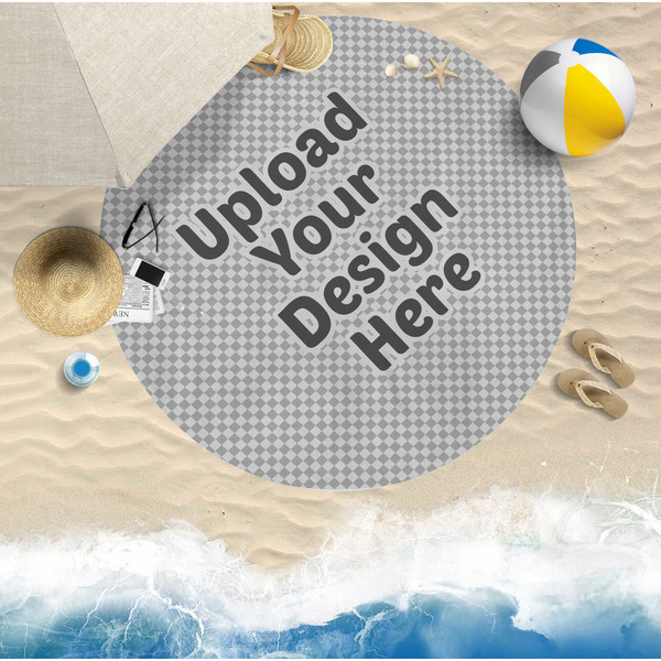 Upload Your Own Round Beach Towel Lifestyle