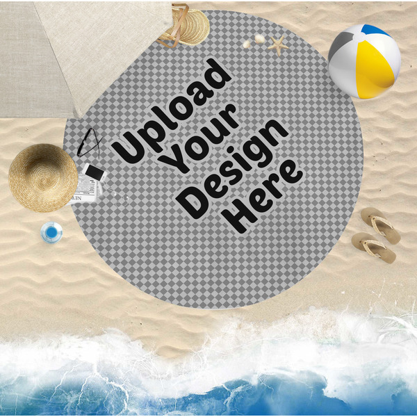 Upload Your Own Round Beach Towel Lifestyle