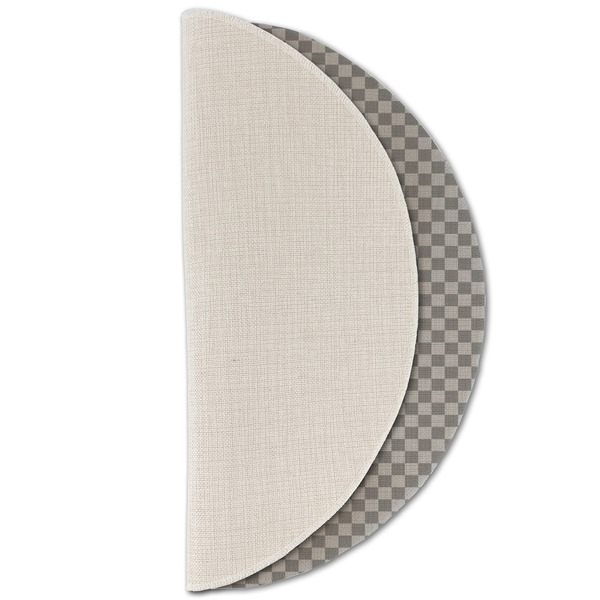 Upload Your Own Round Linen Placemats - HALF FOLDED (single sided)