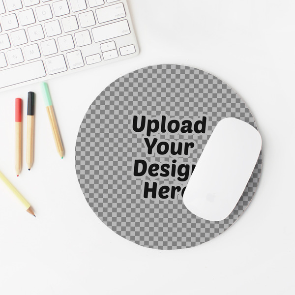 Upload Your Own Round Mousepad - LIFESTYLE 2