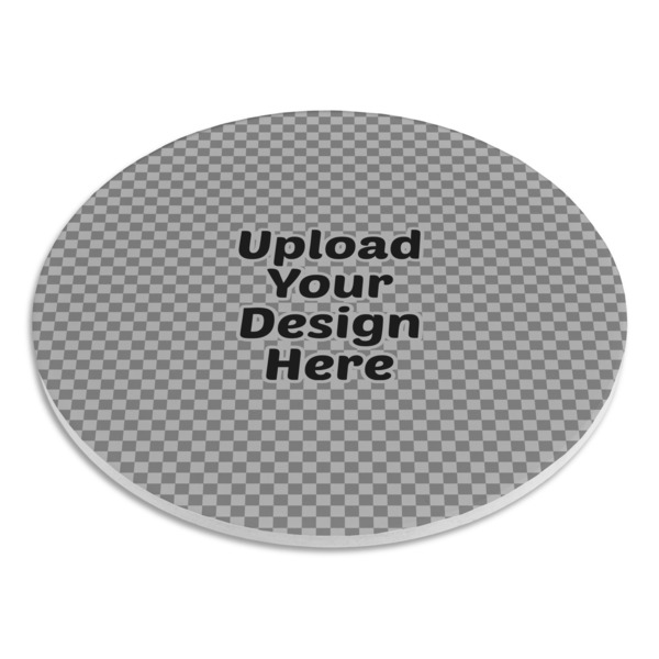 Upload Your Own Round Stone Trivet - Angle View