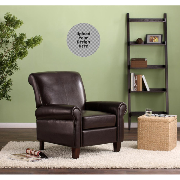 Upload Your Own Round Wall Decal on Living Room Wall