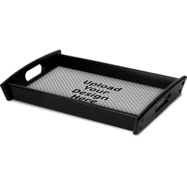 Upload Your Own Serving Tray Black - Corner