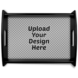 Black Wooden Tray - Large (Upload Your Own)