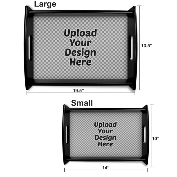 Upload Your Own Serving Tray Black Sizes