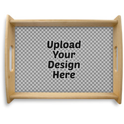Natural Wooden Tray - Large (Upload Your Own)
