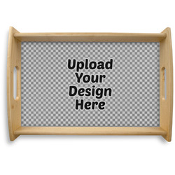 Natural Wooden Tray - Small (Upload Your Own)