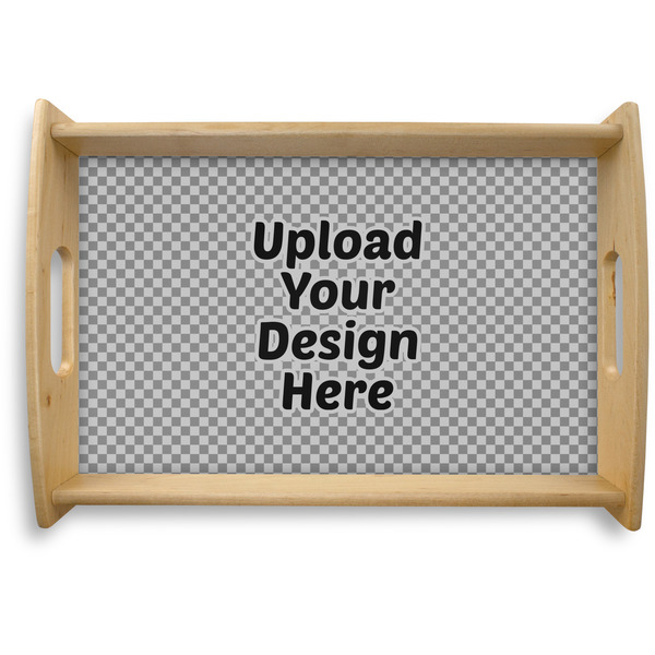 Custom Natural Wooden Tray - Small (Upload Your Own)